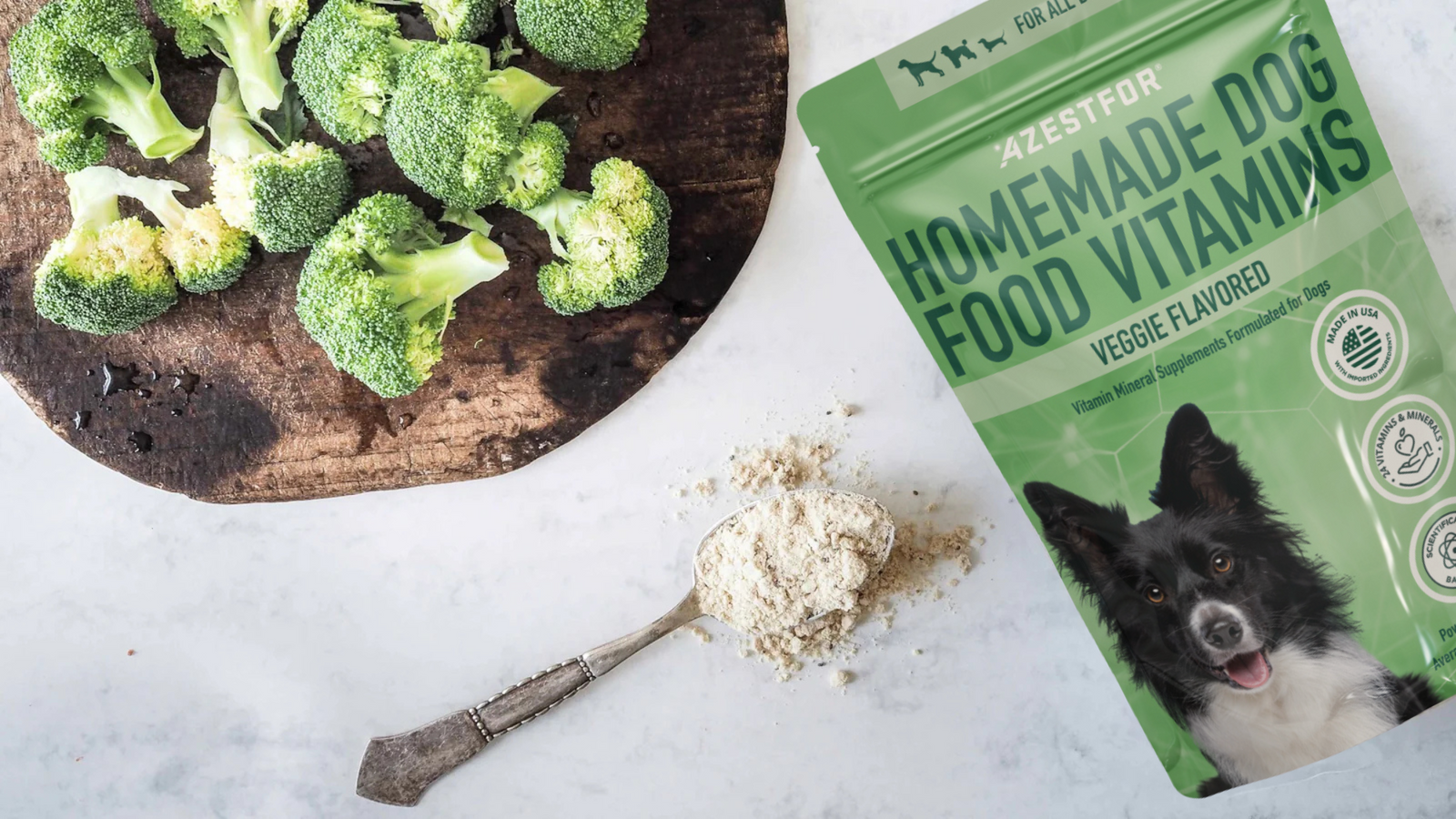 Chopped_broccoli_and_pre-mix_dog_food