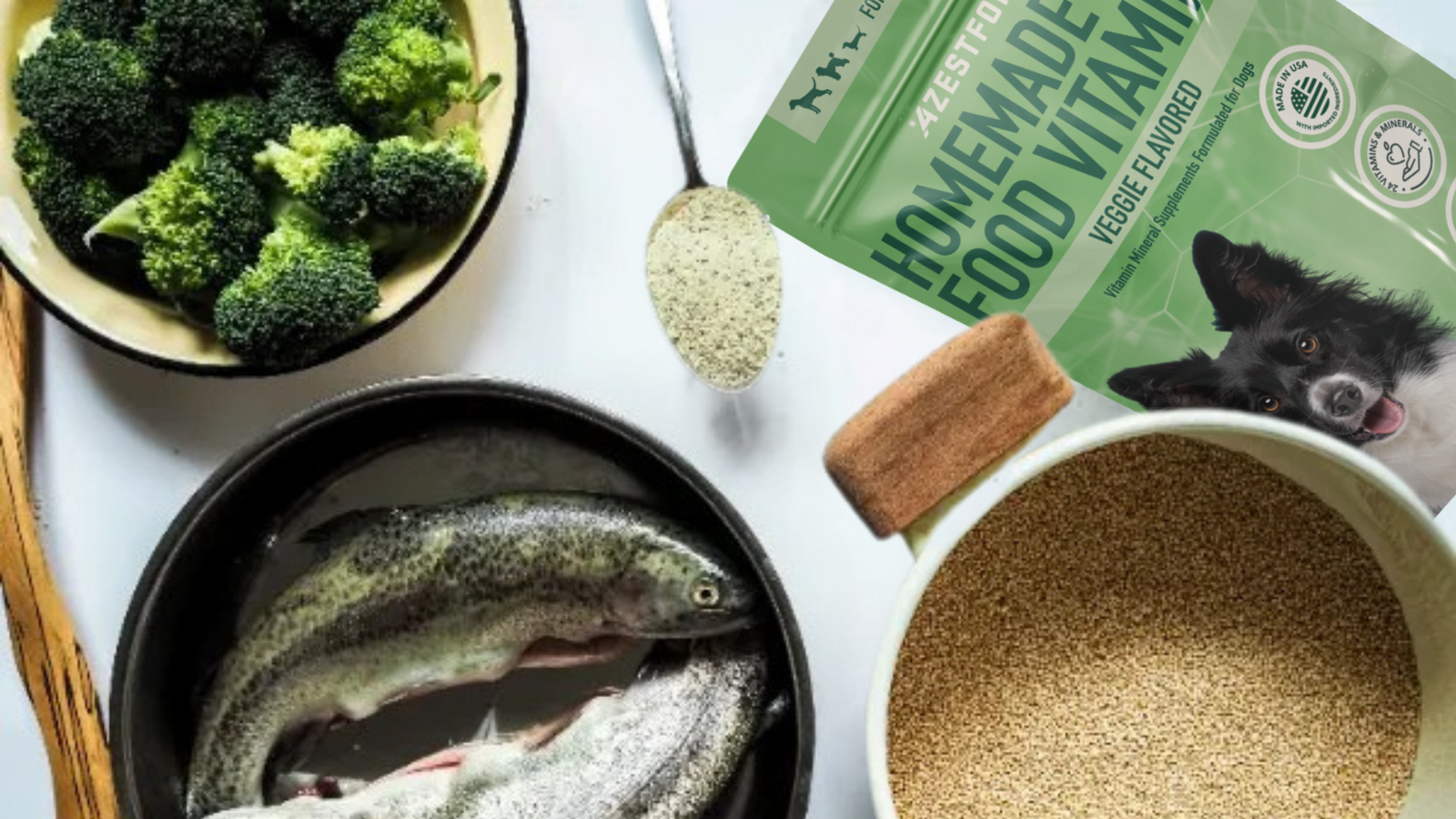 how_to_cook_salmon_for_dogs_ingredients_broccoli_salmon_quinoa_vitamin_pre_mix